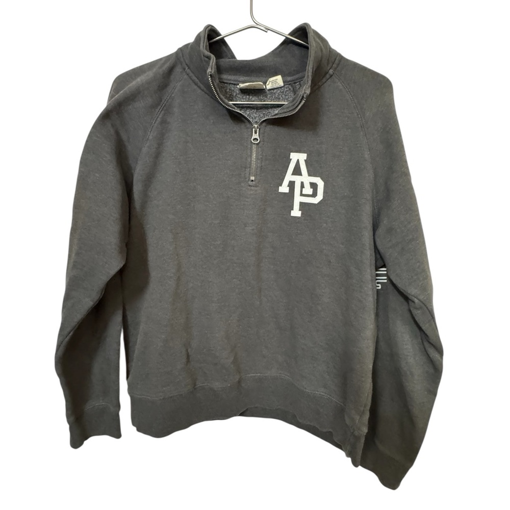 Blue 84 Vintage Azuza Pacific University Women's L Gray Quarter Zip Sweatshirt
